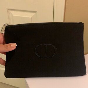 Black Dior Makeup Beauty Pouch